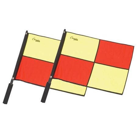 CHAMPION SPORTS Champion Sports LFPRO Official Checkered Flag with Border; Red & Yellow LFPRO